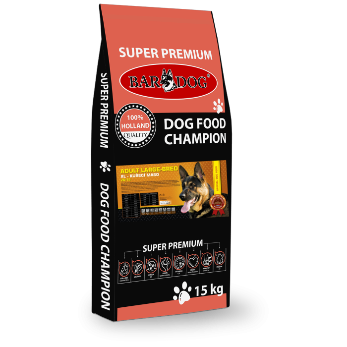 Super prémiové granule Bardog Adult Large Breed XL 26/16